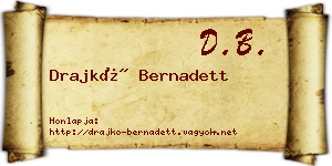 Drajkó Bernadett névjegykártya